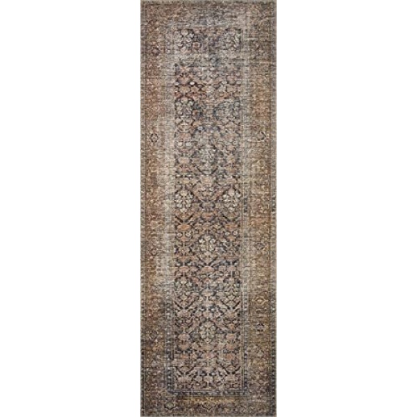 Amber Lewis x Loloi Billie Collection BIL-01 Ink / Salmon 7'-6" x 9'-6" Area Rug - Image 8