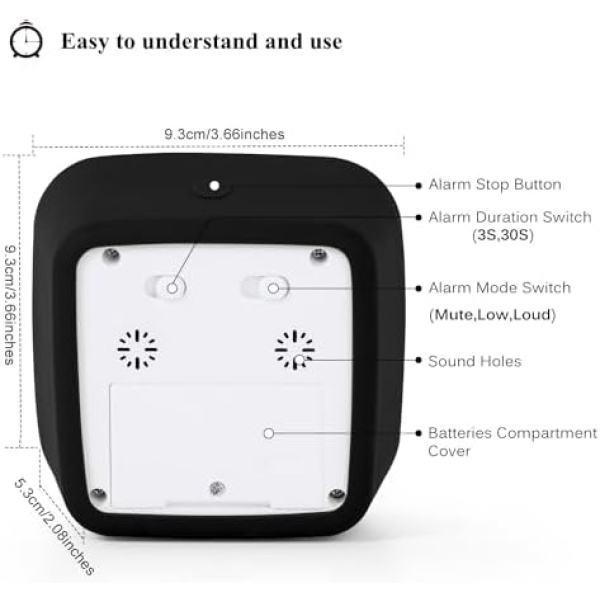 Visual Timer with Protective Case, Yunbaoit Upgraded 60-Minute Countdown Timer - Image 4