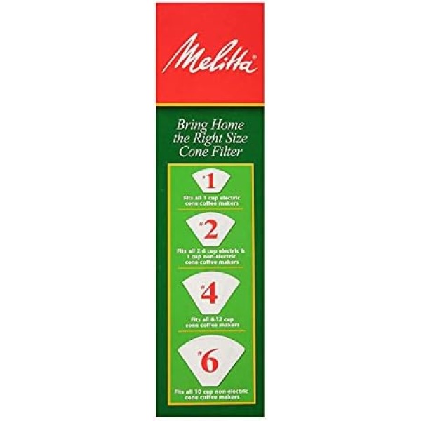 Melitta Cone Coffee Filters White No. 4 100 Count - Image 2