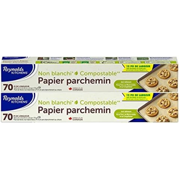 Reynolds Kitchens Unbleached Parchment Paper 12"x 70' 2-Pack, White - Image 2