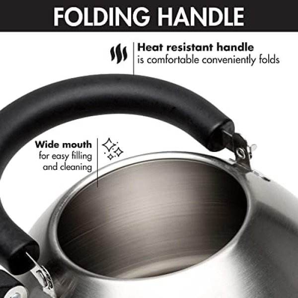 Primula Stewart Whistling Stovetop Tea Kettle Food Grade Stainless Steel - Image 7