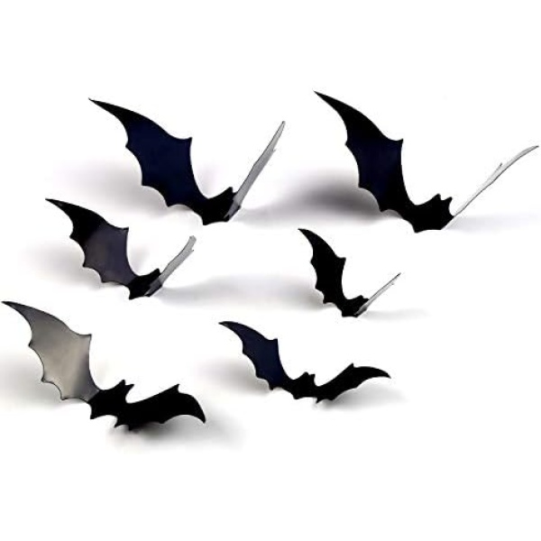 DIYASY Bats Wall Decor,120 Pcs 3D Bat Halloween Decoration Stickers for Home - Image 4