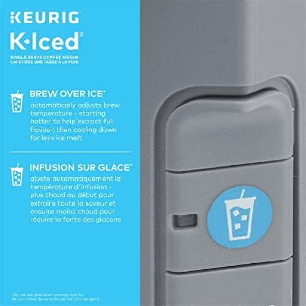 Keurig K-Iced Single Serve K-Cup Pod Coffee Maker, Featuring Simple Push Blue - Image 3