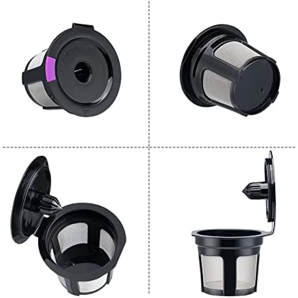 Reusable K Cups, 6 Pack Universal Fit Reusable Coffee Filters with Food Grade - Image 2