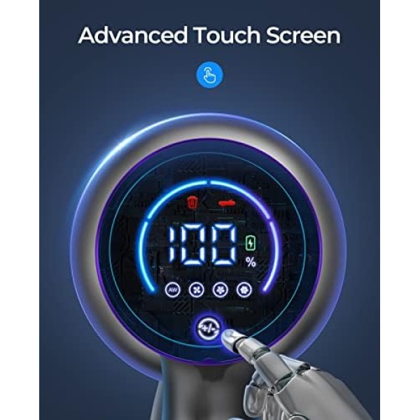 Laresar Cordless Vacuum Cleaner, 33KPa 400W Powerful Stick Vacuum, Touch Screen, - Image 3