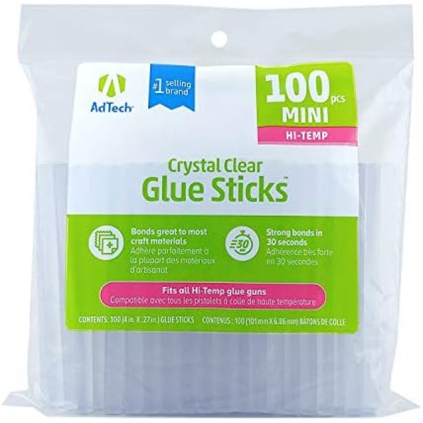 Adtech W229-34ZIP100 Mini Hot Glue Sticks, 1pack ,100 pieces - Image 6