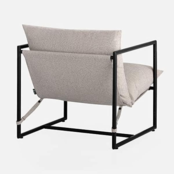 ZINUS Aidan Sling Accent Chair / Metal Framed Armchair with Shredded Foam - Image 13