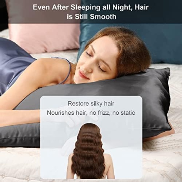 Ravmix 100% Mulberry Silk Pillowcase for Hair and Skin with Hidden Zipper - Image 4