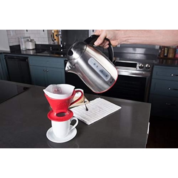 Melitta 640820 Ready Set Joe Filter Cone Pourover Cone Manual Brewer, One Cup - Image 5