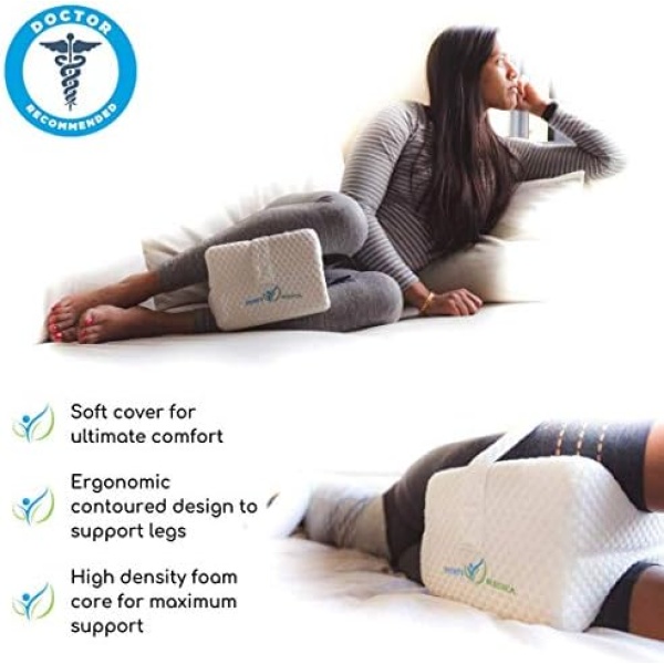 Doctor Developed Knee Pillow for Side Sleepers - Handbook Included - Leg Pillow - Image 2