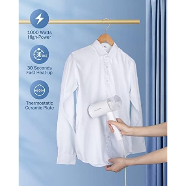 BEAUTURAL Steamer for Clothes, Foldable Handheld Clothing Wrinkles Remover - Image 2