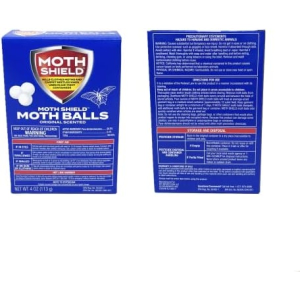 MothShield 4 Pack Old Fashioned Original Moth Balls, Carpet Beetles - Image 3