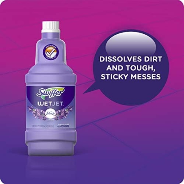 Swiffer WetJet All Purpose Floor Cleaner Solution, Liquid Refill Bottle, Open - Image 4