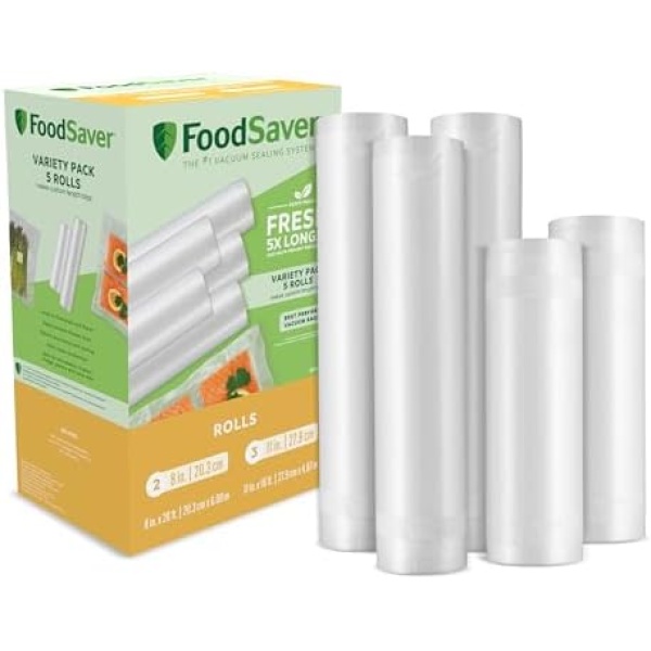 FoodSaver Vacuum Seal Rolls Variety Pack, Rolls for Custom Fit Airtight Food