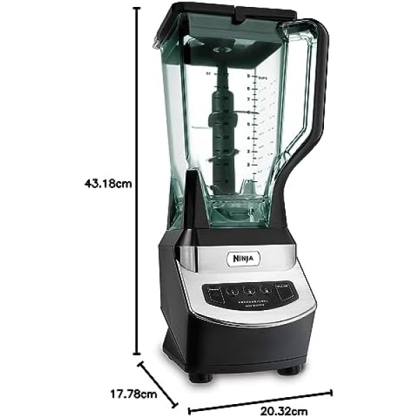 Ninja NJ600WMC Professional Blender, 72 oz Pitcher, Black/Silver, 900W - Image 7