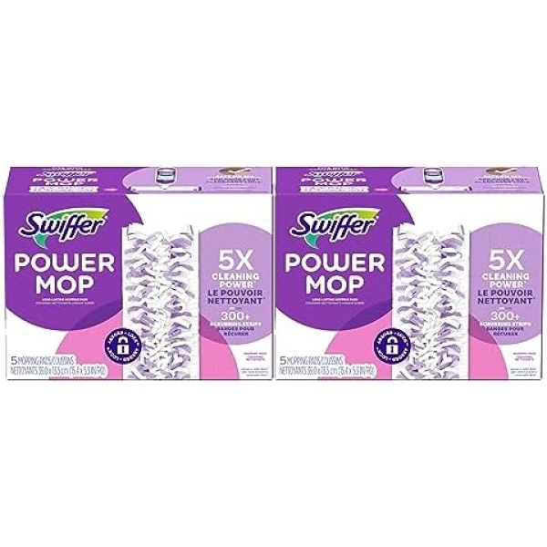 Swiffer PowerMop Multi-Surface Mopping Pad Refills for Floor Cleaning, 10 Count - Image 2