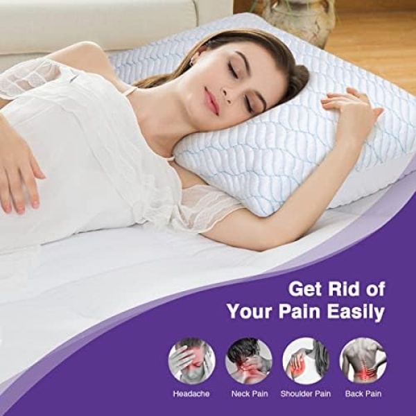 Wishsmile Cooling Shredded Memory Foam Pillows for Sleeping Cool Cold Pillow - Image 7