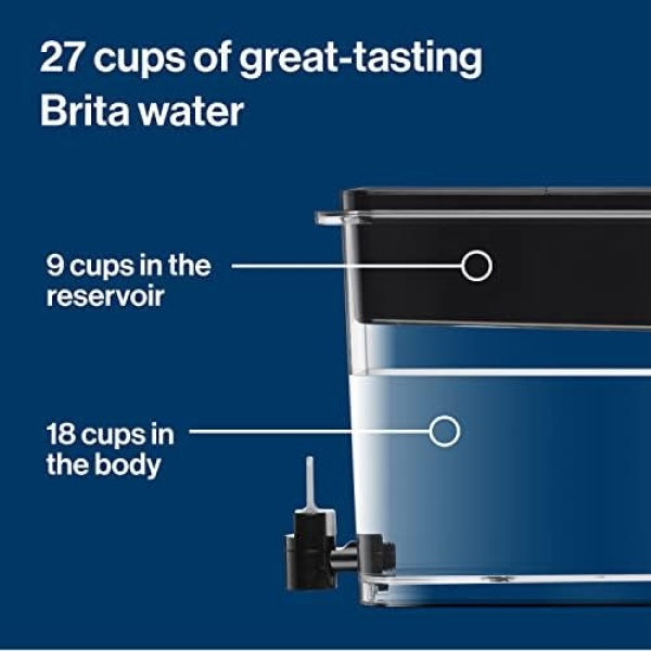 Brita Extra Large 27 Cup Filtered Water Dispenser with 1 Brita Elite Filter - Image 4