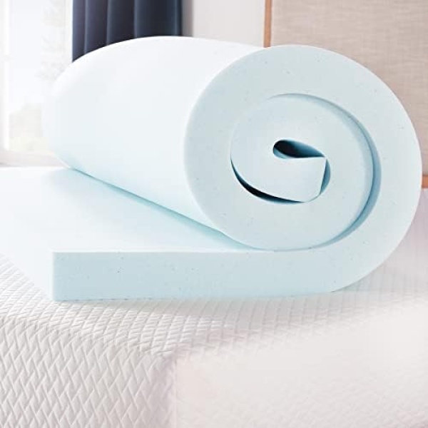 Linenspa 3 Inch Memory Foam Mattress Topper, Gel Infused Queen Mattress Topper - Image 5