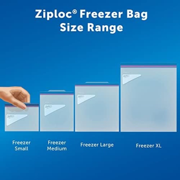 Ziploc Large Food Storage Freezer Bags, Grip 'n Seal Technology for Easier Grip - Image 11