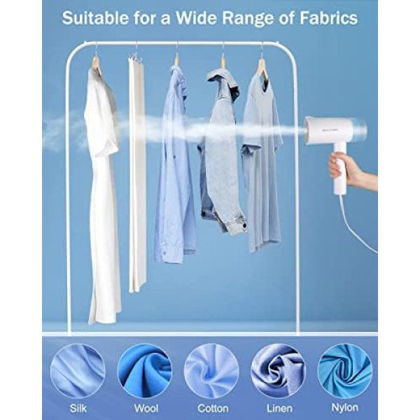 BEAUTURAL Steamer for Clothes, Foldable Handheld Clothing Wrinkles Remover - Image 6