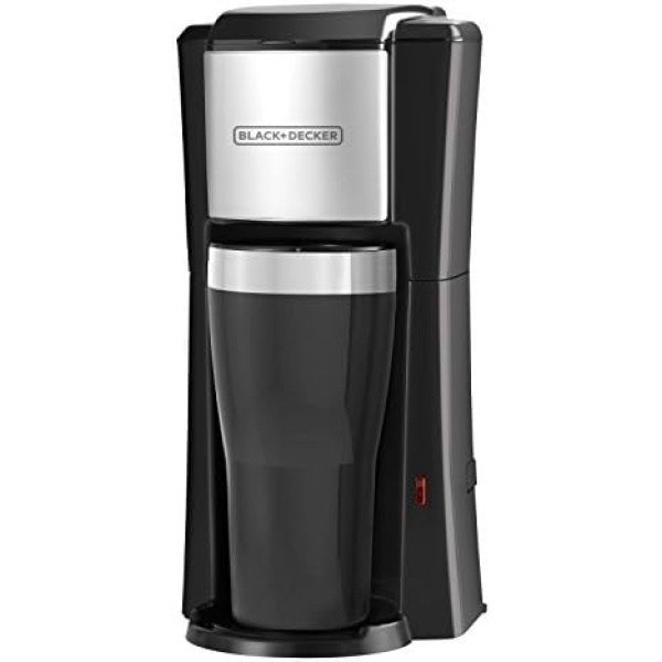 BLACK+DECKER Single Serve Coffee Maker, Includes One Dishwasher Safe Travel Mug