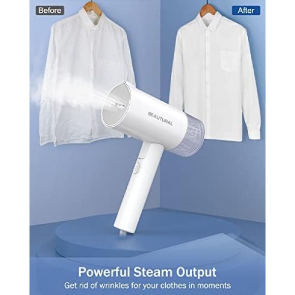 BEAUTURAL Steamer for Clothes, Foldable Handheld Clothing Wrinkles Remover - Image 5