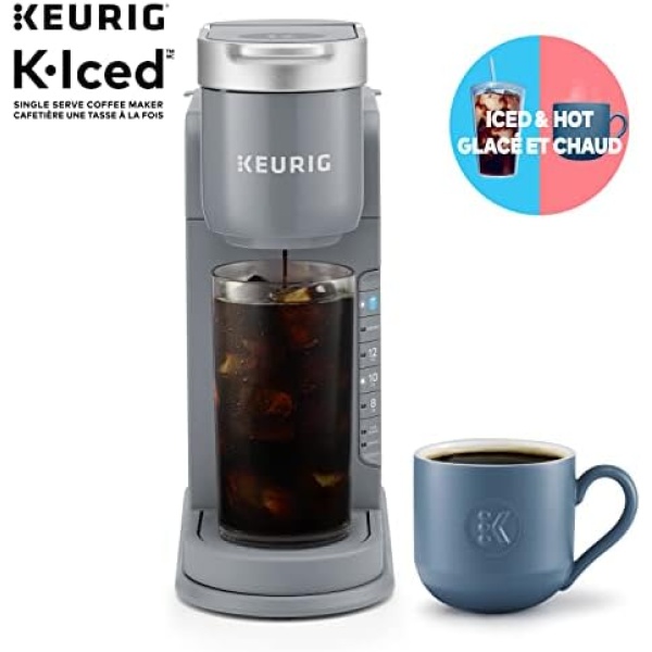 Keurig K-Iced Single Serve K-Cup Pod Coffee Maker, Featuring Simple Push Blue - Image 2