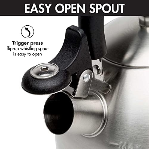 Primula Stewart Whistling Stovetop Tea Kettle Food Grade Stainless Steel - Image 6