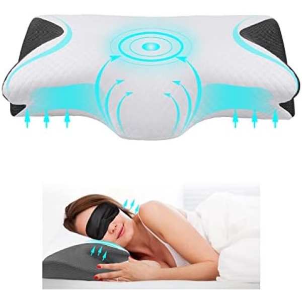 Side Sleeper Pillow for Neck and Shoulder Pain，Neck Pillows for Pain Relief