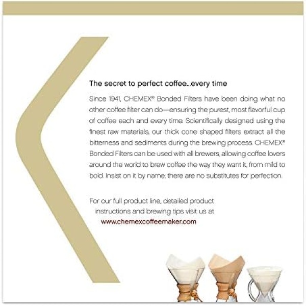 Chemex Bonded Filter - Natural Square - 100 ct - Exclusive Packaging - Image 4