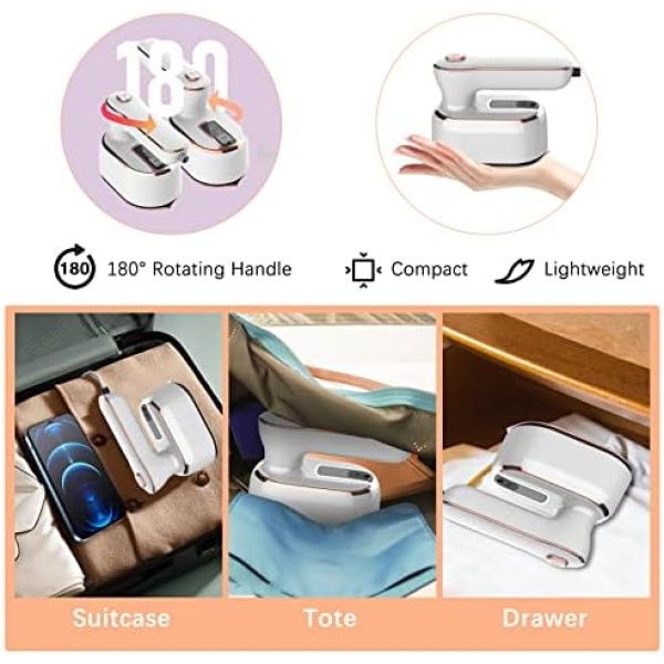 Portable Iron Steamer for Clothes, Compact Travel Size Mini Steamer - Image 6