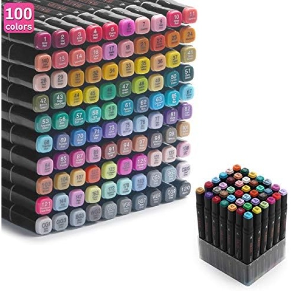 100 Colors Alcohol Markers Dual Tips Permanent Art Markers Pen for Kids & Adult - Image 8