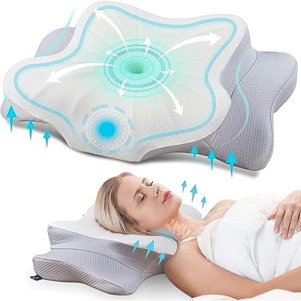 Cervical Pillow for Neck Pain Relief,Contour Memory Foam Pillow for