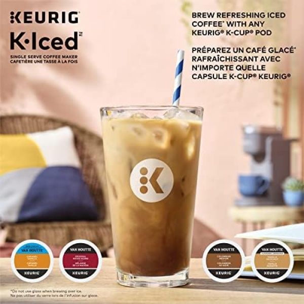 Keurig K-Iced Single Serve K-Cup Pod Coffee Maker, Featuring Simple Push Blue - Image 8