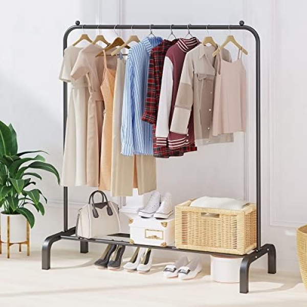 UDEAR Clothing Rack Portable Single Rod Garment Rack Multi-Functional Hanger - Image 8