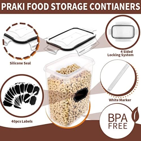 Airtight Food Storage Containers Set with Lids, 24 PCS Clear Kitchen Pantry - Image 3