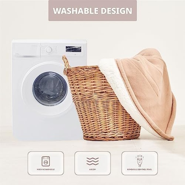 Heated Blanket-Electric Blanket,50"x60" Soft Heated Throw Blanket with 5 Heating - Image 6