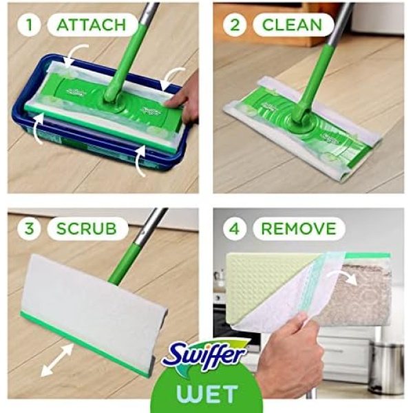 Swiffer Sweeper Wet Mopping Pad, Multi Surface Cleaner Refills For Floor Mop - Image 4