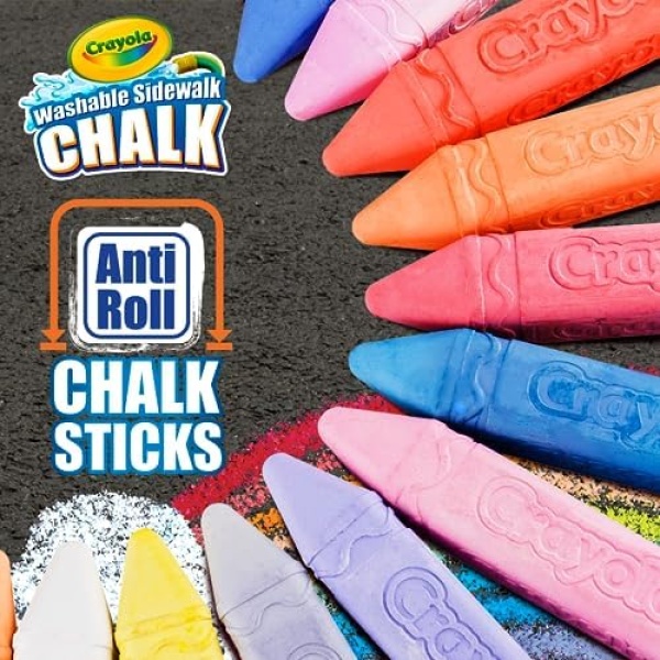 Crayola 24-Count Sidewalk Chalk Washable Toy Kit - Image 4