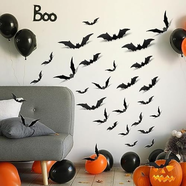 Halloween 3D Bats Decoration, DIY Scary Wall Bats Wall Decal Wall Stickers 4 - Image 7