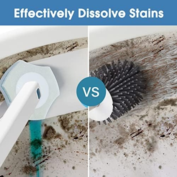 BALORIZ Disposable Toilet Brush with 48 Refills, Toilet Bowl Brush Disposable - Image 3
