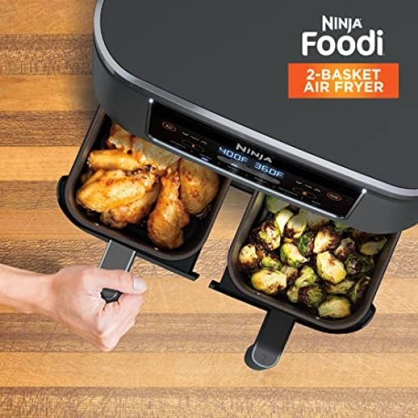 Ninja Foodi 6-in-1 8-qt. (7.6L) 2-Basket Air Fryer DualZone Technology, Match - Image 8