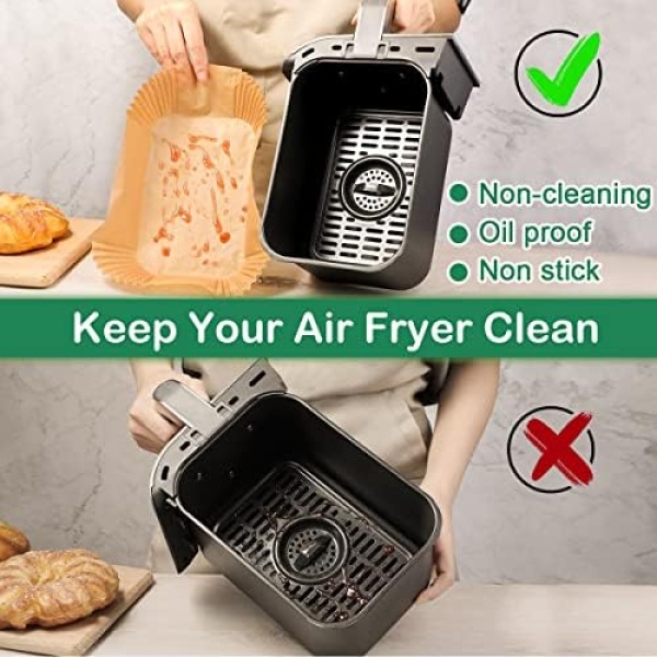 100PCS Air Fryer Liners Disposable for Ninja DZ201/DZ401, Ninja Air Fryer - Image 3