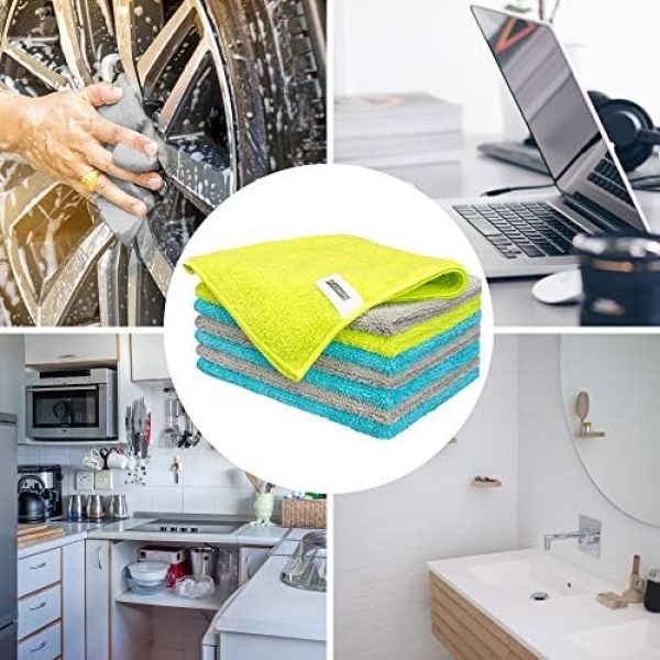 FIXSMITH Microfiber Cleaning Cloth - Pack of 8, Size: 12 x 16 in, - Image 6