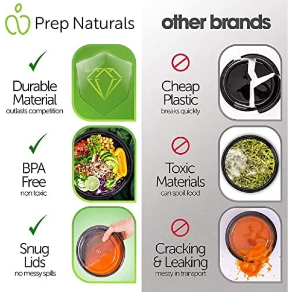 [30 Pack] Meal Prep Containers with Lids | Microwavable Dishwasher & Freezer - Image 2