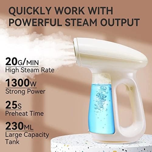 Bear Steamer for Clothes, Handheld Clothes Steamer,1300W Strong Power Garment - Image 2