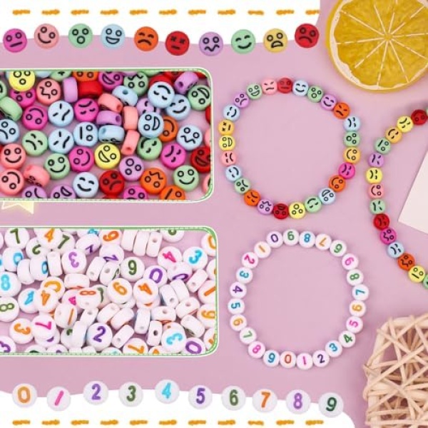 5500pcs Bracelet Making Kit,4 mm Glass Seed Beads and Letter Alphabet - Image 5