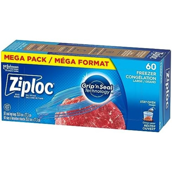 Ziploc Large Food Storage Freezer Bags, Grip 'n Seal Technology for Easier Grip - Image 9