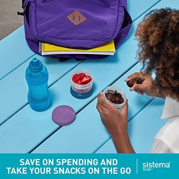 Sistema to Go Collection Mini Bites Small Food Storage Containers, 4.39 oz./130 - Image 2